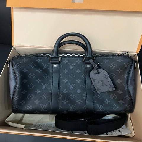 Louis Vuitton 路易威登 黑花keepall35 25年