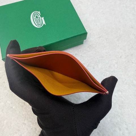 Goyard 紅色塗層帆布牛皮卡套