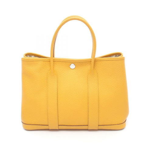 愛馬仕花園派對TPM手袋 C Country皮革黃琥珀色 二手 SHW