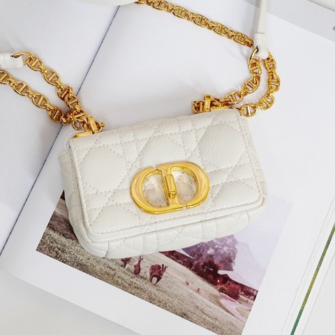 999新 DIOR 迪奧 奶白色牛皮迷你鏈條包 🈚配件