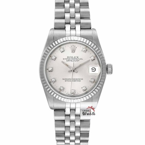 【大眾名錶】ROLEX 勞力士68274 Datejust 中型錶款 銀色十鑽面盤 錶徑31mm 自動上鍊 B1394