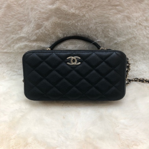 Chanel Vanity Case 黑金盒子袋 荔枝牛皮XC633