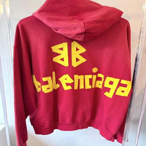 Balenciaga✨膠帶字母破壞連帽外套 oversize #XXS碼