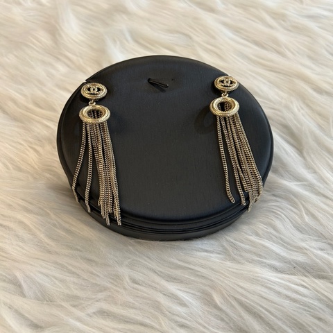 Chanel 流蘇 耳針式 耳環
