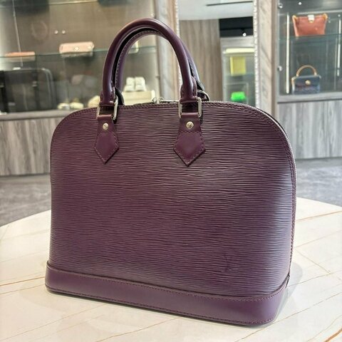 LV M5280K Alma BB Epi水波纹紫色貝殼包