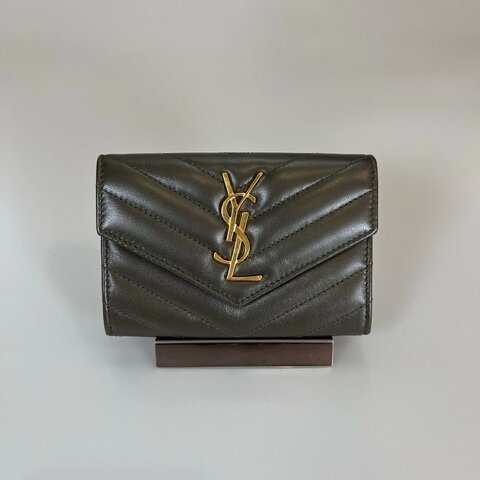 YSL 414404 墨綠卡包