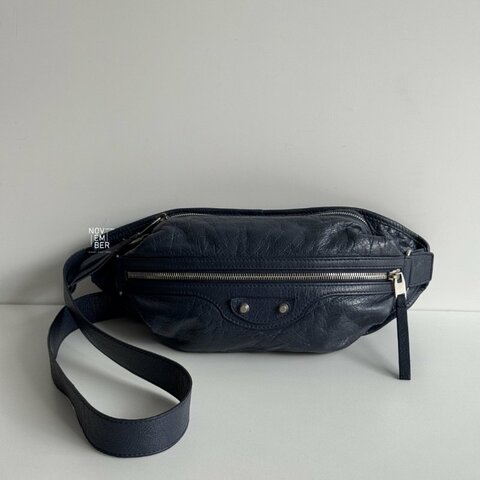 98新🆕 Balenciaga 巴黎世家 Neo Lift 機車腰包 深藍色