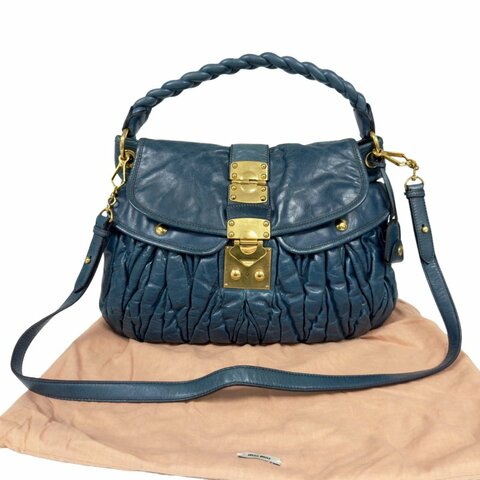 MIU MIU Coffer 皺摺 2用包