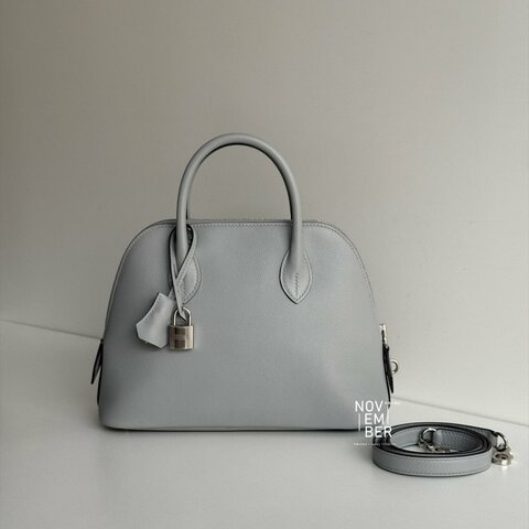 99.9新🆕 Hermès 愛馬仕 Bolide 25 冰川藍銀釦