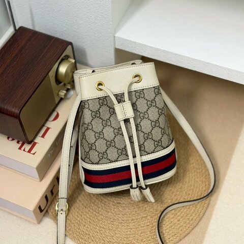 🏷Gucci 古馳．Ophidia 老花水桶包