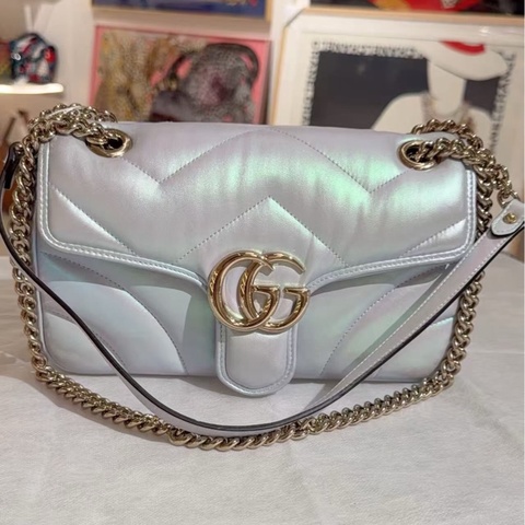 99新 gucci 古馳馬蒙中號新款，人魚姬色