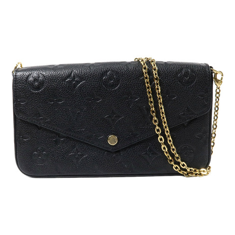 LOUIS VUITTON Monogram Empreinte Felicie Pochette 金扣鏈帶肩背袋
