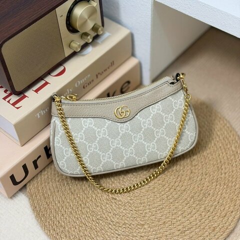 🏷Gucci 古馳．Ophidia Mini 小麻將 燕麥色