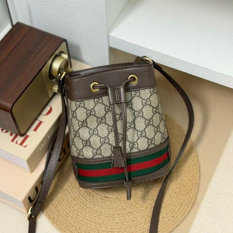 🏷Gucci 古馳．Ophidia 老花水桶包