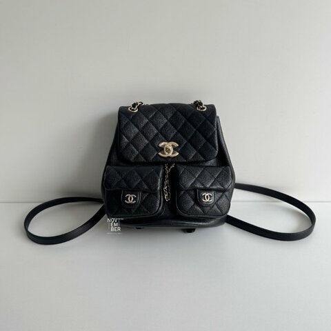 99新🆕 Chanel 香奈兒 Duma 中號 黑色金釦