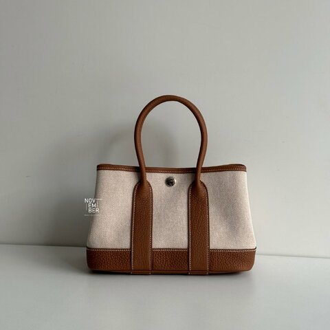 全新🆕 全配有購證🙌🏻 Hermès 愛馬仕 Mini Garden Party 金棕