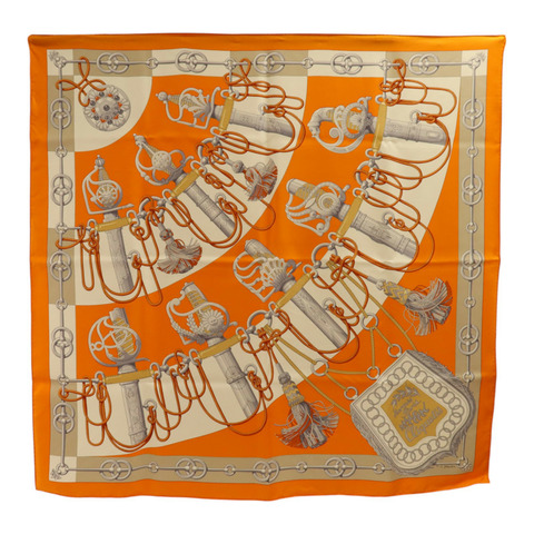 HERMES 絲質Scarf 90x90cm絲巾