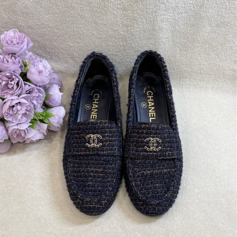 香奈兒CHANEL 粗花呢樂福鞋 36.5碼