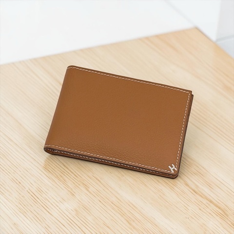 莉亞精品♡ Hermes 金棕色卡包 #B刻 二手美品