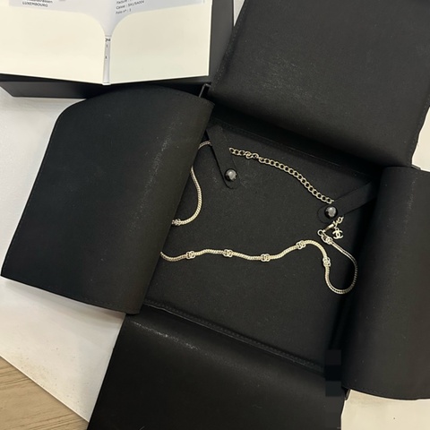 有購證！Chanel 香奈兒 24B 七花項鏈 淡金色