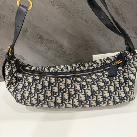 Dior D-Journey 中型包 藍色 Dior Oblique 緹花