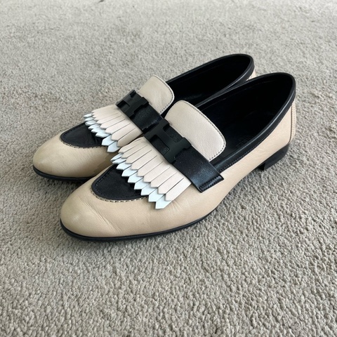 Hermes愛馬仕 Royal流蘇樂福鞋 37.5碼