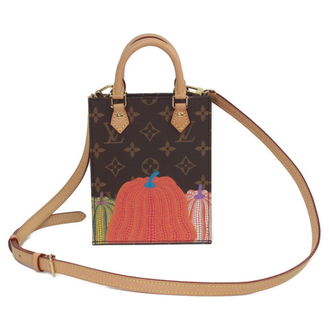 路易威登 × 草間彌生 M82112 Monogram Pumpkin Petite Sac Plat 女士肩背包