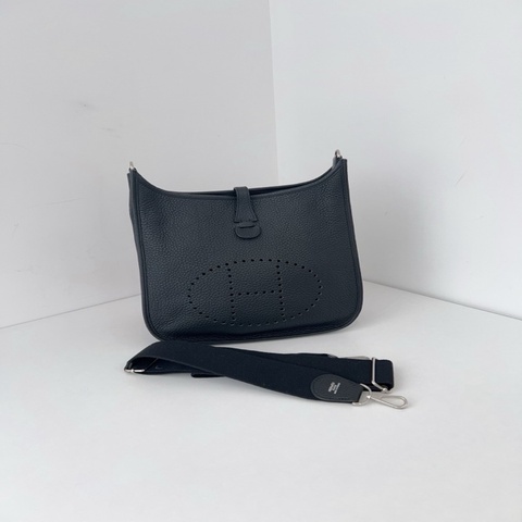 Hermes 愛馬仕 黑銀 evelyne29