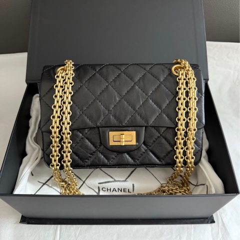 💎Chanel香奈兒｜2.55黑金大mini｜98新芯片款