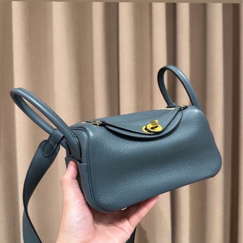 Lindymini 一代Y7暴風藍Clemence皮金扣