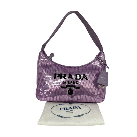 ☆ PRADA 普拉達 Purple Sequin Handbag 紫色閃片手挽袋-267011922