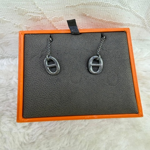Hermès Farandole silver earrings