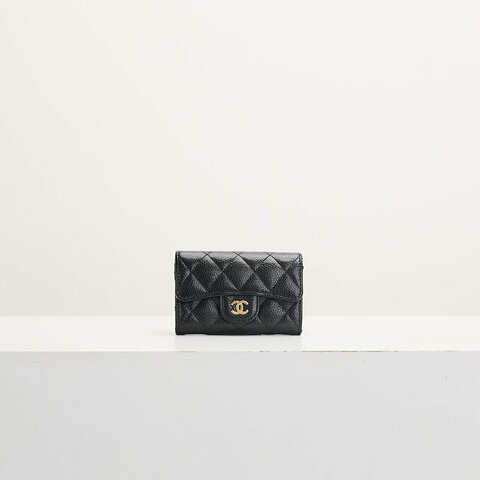 二手Chanel CF卡包 黑金牛