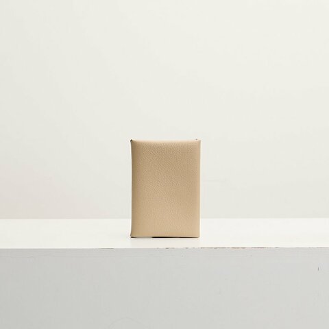 Hermès Calvi Duo 卡包 /風衣灰K刻