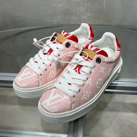 Louis Vuitton/路易威登 LV time out 白粉滿印松糕鞋 尺碼/UK2 36碼
