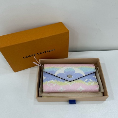 LV Louis Vuitton 路易威登多彩漸變小卡包 晶片