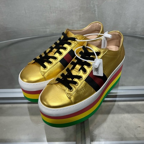 Gucci/古馳 彩虹 松糕鞋 尺碼/36碼 /97新