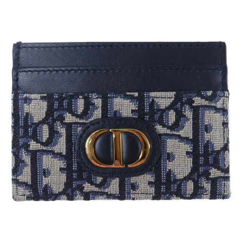 Dior 帆布/牛皮皮革30 Montaigne Freedia Card Holder卡片套