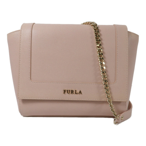 Furla 牛皮皮革Chain Shoulder鏈帶肩背袋