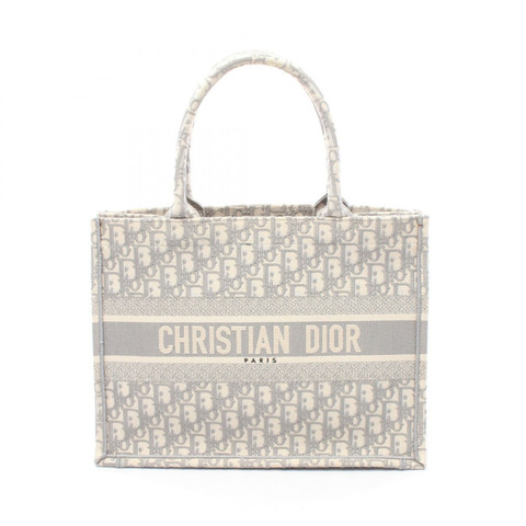 Christian Dior BOOK TOTE 中型手袋 M1296ZRIW_M20I 帆布灰白色二手