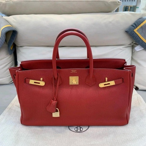 Hermes 愛馬仕 birkin 35 紅色 togo皮