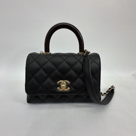 Chanel 黑魚子醬coco handle mini