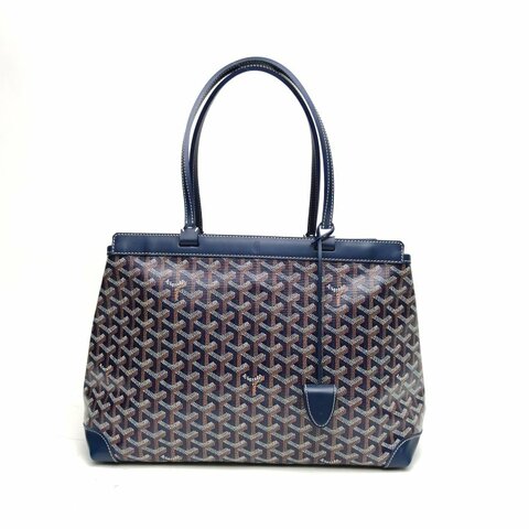 GOYARD BellechasseBiaude托特包藍色PVC銀扣肩背包