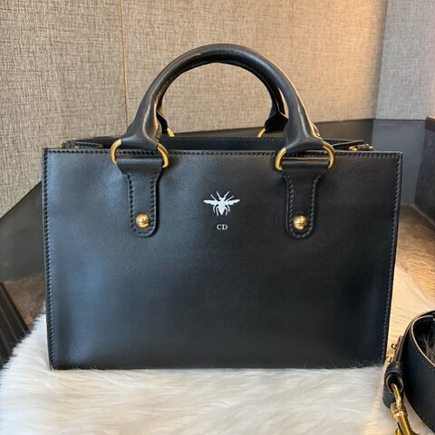 DIOR BEE 全皮手提兩用包 黑色