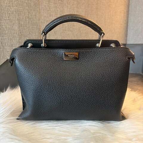 FENDI 牛皮PEEKABOO兩用 黑色
