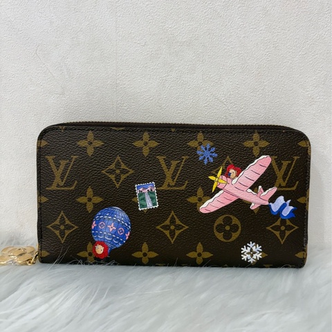 ALV M26256 原花 花朵星人  Vivienne Winter Holiday系列 淡粉 拉鍊 長夾
