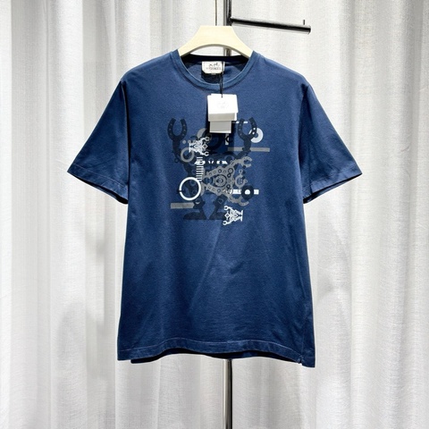 Hermes 愛馬仕 tee短袖 T恤 Hello Mr Farrier 機器人圖案 深海藍