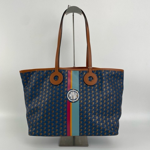 莫奈Moynat  Oh! Tote 藍色拼色中號托特包單肩包購物袋