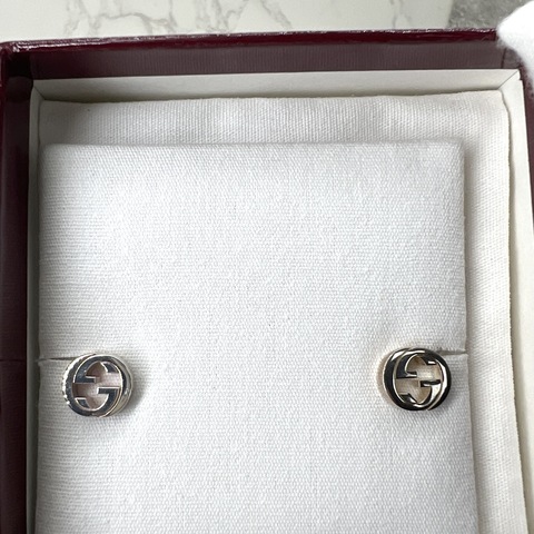 香緹國際精品 GUCCI 銀 耳環 1088
