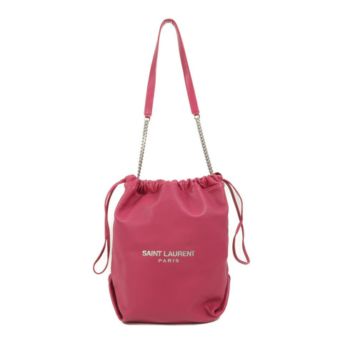 YVES SAINT LAURENT 羊皮皮革Teddy Bucket肩背袋